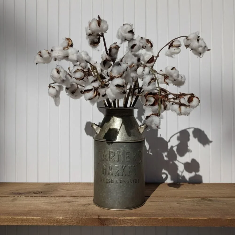 9 Pc Artificial Cotton Stems 24-26